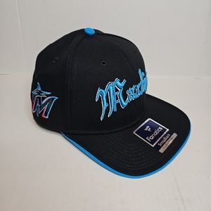 Miami Marlins Fanatics Branded Iconic Old English Baseball Snapback Men Cap Hat